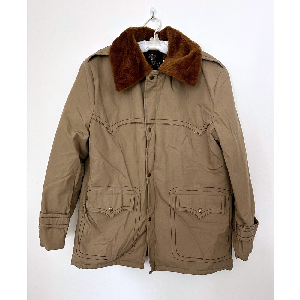 Vintage Sir Jac Rancher Field Jacket 44 Sherpa Collar Workwear Coat Yellowstone